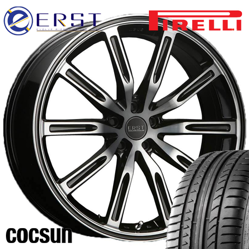 ボルボV90 PB/PD型 サマータイヤ ピレリ POWERGY パワジー 245/40R19 ERST S10-R ブラックライトスモーク 19インチ インセット40 4本セット